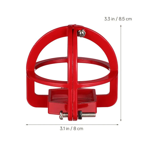 Sick Fire Sprinkler Head Guard Cover Metal Cage Protector Shell For Ceiling Mount 3.3 inch red metal guard shown from the front.