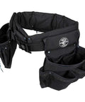 Pro Grade Electrician Tool Belt and Pouch Set With Padded Belt For The Job Site, 8 Pocket Pouch, black Cordura, Medium