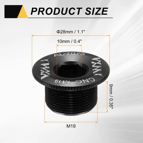 Crank Cover Screw Set M19 For Mountain Bikes Aluminum Alloy Crank Fixing Bolt Arm Screw Dimensions