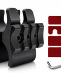 Rugged Shotgun Barrel Clamp Mount With Rubber Pads For 12 Gauge Guns, Attaches To Mossberg, Remington models, with Picatinny rail