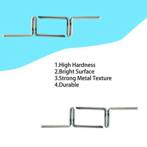 50 Pack Lawn Chair Webbing Clips Made From Metal Spring Alloy showcasing high hardness, bright surface, and durability.