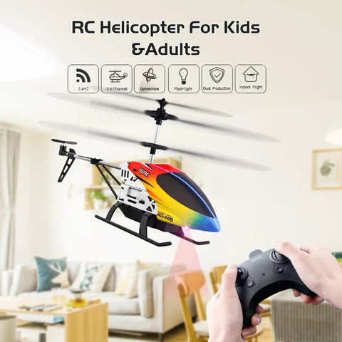 M5 RC Helicopter For Kids And Beginners With Altitude Hold, 2 Batteries For Up To 30 Minutes Of Flight, Alloy Body Indoor Remote Control Toy, One Key Takeoff And Landing With Gyro Stabilization For Easy Control flying in living room