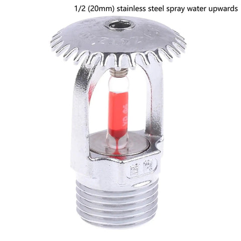 Premium Fire Sprinkler Head With Spray Nozzle For Fire Extinguishing System Protection 20mm upward connection, stainless steel design.