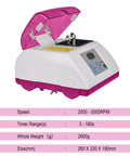 Pro Grade Workhorse Dental Lab Digital High Speed Amalgamator G8 HL AH Purple with open lid showing interior and controls.