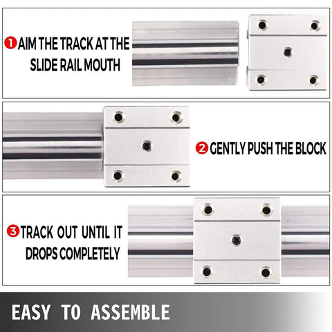 Installation instructions for Heavy Duty Linear Rail Kit 2950mm Rails With 8 SBR50UU Slides And Optional SBR50LUU Blocks