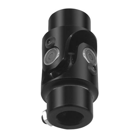 Eleven Sixteenths To Thirty Six Spline Three Quarter Inch Heavy Duty Black Steering Universal Joint Shaft, Single U Joint