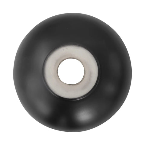 Top view of 12-Inch Round Porcelain Vessel Sink For Bathroom Black Above Counter Vanity Basin With Pop Up Drain Industrial Modern Design