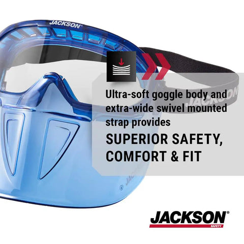 GPL Series Safety Goggles With Detachable Flip Up Face Shield Anti Fog Lenses Fits Over Glasses ANSI Z87.1 Certified Protection