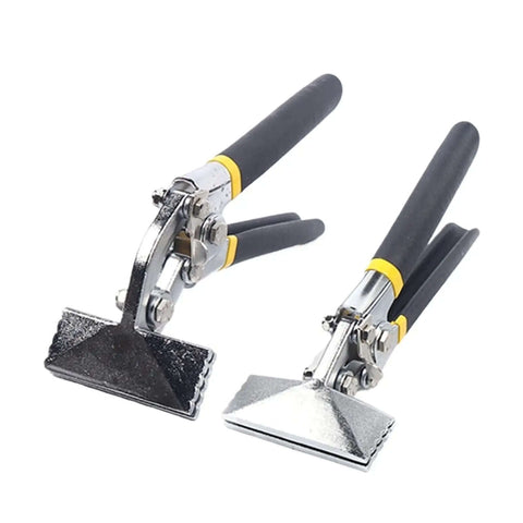 2 Piece Sheet Metal Bending Pliers Set With Three And One Quarter Inch Flat Jaw For Bending Seaming And Forming Metalwork Hand Seamer