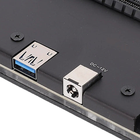 Level Up Your Setup With This Badass External Gpu Enclosure Compatible With Thunderbolt 3 4 And Usb4 Featuring ATX 24Pin Power Supply. Close-up of USB and power ports.