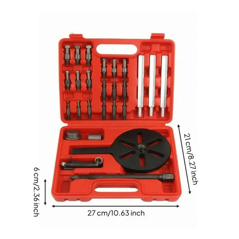 Solid Three Jaw Bearing Extractor Puller Kit With Controlled Screw Drive Removal Set Plus Heavy Duty Portable Case Keeps Tools Organized And Makes Fixing Inner Bearings A Total Game Changer For Pros Got Zero Sweat Ever Again. 27cm case