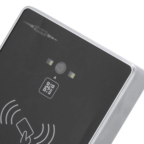 2D QR Access Control Card Reader And Barcode Scanner for Wiegand RS232 RS485 TTL showing frontal scan interface