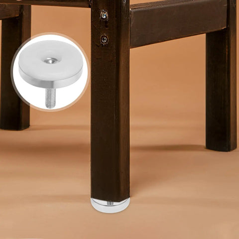 6Pcs Adjustable Furniture Leveling Feet For Tables And Wood Legs, Heavy Duty Iron And Plastic Construction With M8 Thread, Easy Install No Sweat Stability Boosters For Home And Office, Fits Most Furniture on wood table leg