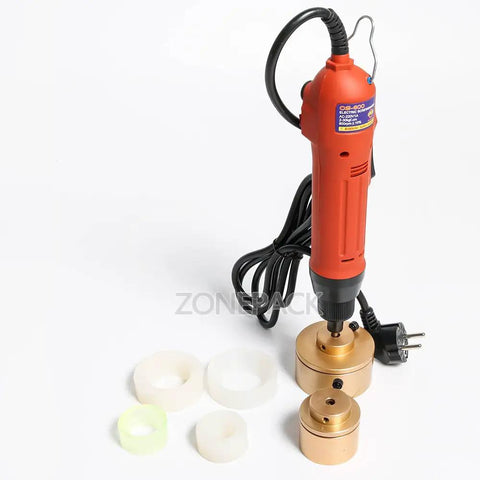 Rock Solid Handheld Bottle Capping Machine With Adjustable 10 To 50 MM Screw Cap Sealer 110V Electric Capper Tool with accessories.