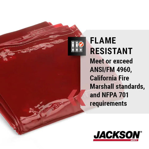 Welding Curtain Transparent Screen For Better Visibility And Arc Shielding With UV And Blue Light Protection Injury Prevention Noise Reduction And Clear Division In Multiple Colors And Sizes For Shop Safety, red PVC curtain, flame resistant.