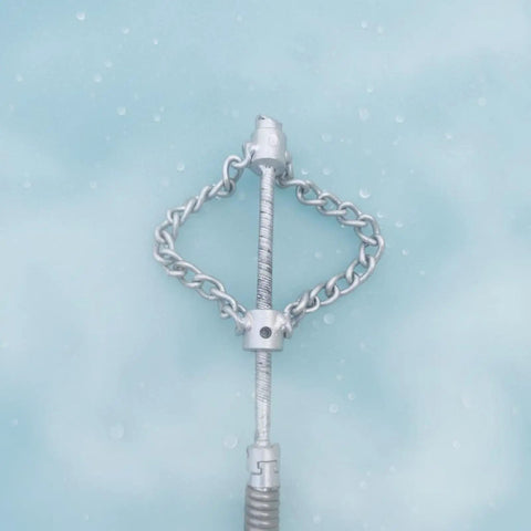No Nonsense Heavy Duty Auger Chain Head Drain Cleaning Tool For Plumbers With Universal 22Mm Shank Connector rugged chain design.