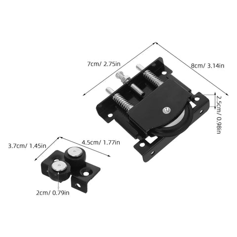 Top Tier Sliding Door Roller Replacement Kit Metal Wheels For Super Smooth And Silent Glide On Wardrobe Closet Hardware Quick Install Strong Build Fits T And U Shape Track Rail Systems Fix Stuck Doors Stop Noise Forever Reliable black metal roller set 7cm 8cm