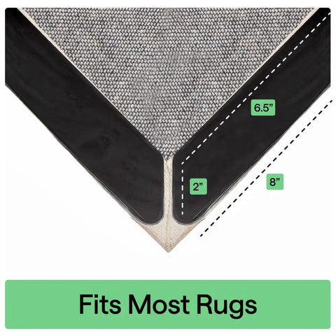 Close-up of Rug Gripper Pads 16 Pack Reusable Double Sided Stickers To Keep Area Rugs Flat And Secure On Hardwood Tile And Laminate Floors