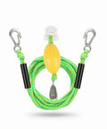 Automatically Adjustable Bungee Dock Line With Center Stainless Steel Pulley For Smooth Tow Performance, Marine Tow Rope in yellow and green