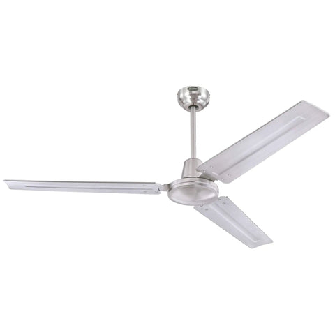 Jax 56 Inch Modern Industrial Ceiling Fan With Remote Control Brushed Nickel Finish Downrod Install Quiet Motor