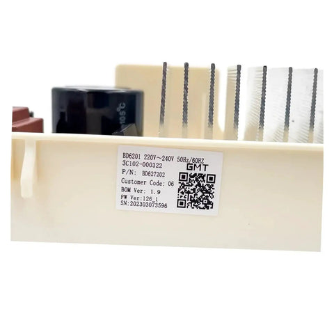 BD6201 3C102-000322 Inverter Circuit PCB And BD627202 Control Board For TCL Washing Machine Washer Parts, detailed view with label.