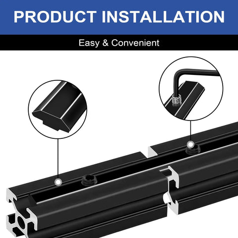 12 Pack 4040 Straight Connector Corner Brackets Joint Plates with Screws and Wrench for Aluminum Extrusion 4040 T Slot and V Slot