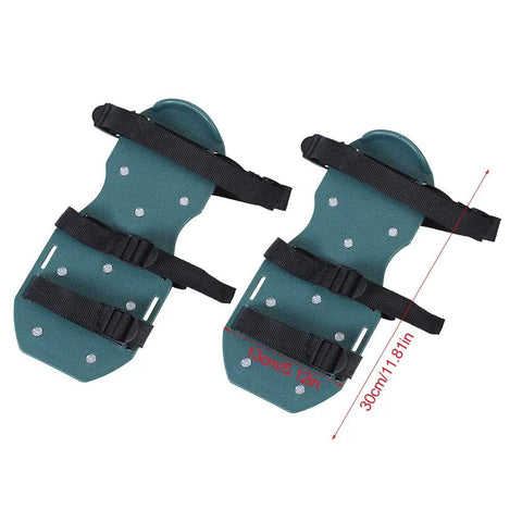 Lawn Aerator Sandals Spiked Shoes For Yard Work, Soil Loosening Garden Tool With 3 Straps, Durable PP Plastic And Iron Spikes