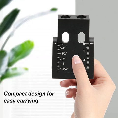 Premium Woodworking Punch Locator With 15 Degree Inclined Angle Hole Guide For Drill Bits And Precision Jointing in hand