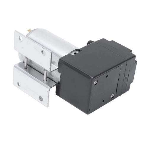 Dc 12V Mini Vacuum Pump With Quiet Operation Oil-Free Design For Sampling Instruments, aluminum body with motor.