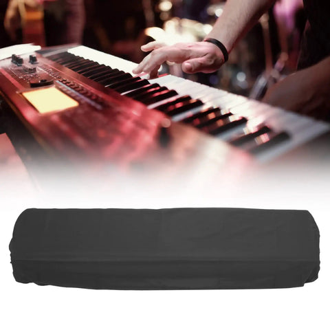 88 Key Digital Piano Dust Cover Soft Breathable Fabric placed on a keyboard, protecting it from scratches, dust, and debris.