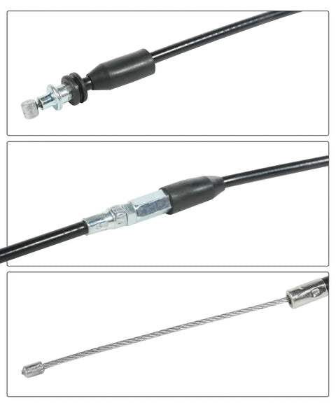 Close-up views of steel cable from Thumb Throttle Cable Kit For ATV Quad Go Kart Pit Bike 7/8 Inch 22mm Handle