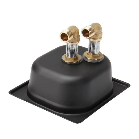 Pitcher Rinser With Base for Countertop, Matte Black Stainless Steel Glass Rinser Cup Washer With Side Spray components