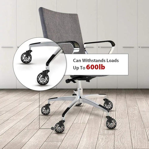 Heavy Duty 3 Inch Swivel Caster Wheels With Soft Rubber Tread Quiet Rolling Twin Design For Office Chairs Rolls Like A Dream
