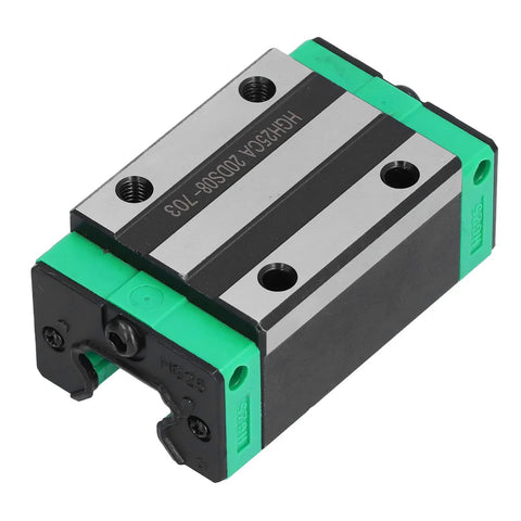 Ultra Smooth Low Friction Linear Slider Bearing With Steel Rail Block For CNC Machines And Automated Machining High Precision Linear Motion Guide Rail Component For Repeatable Positioning, HGH25CA green black