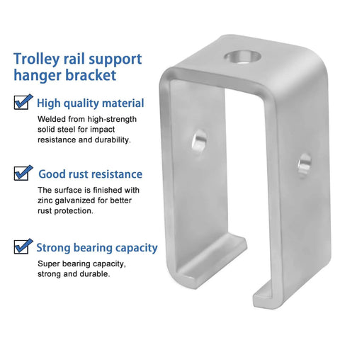 Heavy Duty Strut Channel Hanger Bracket Kit Rated To 1200 Pounds, showing a sturdy steel bracket for mounting.