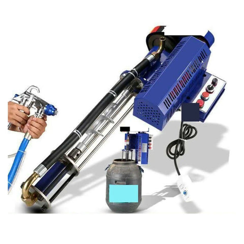 Heavy Duty 2800W Electric Paint Sprayer For Exterior Walls Putty And Stucco Grind Through Thick Mixes And Roll Smooth On Brick Or Concrete All Day Long components including spray gun, pump, and hose.
