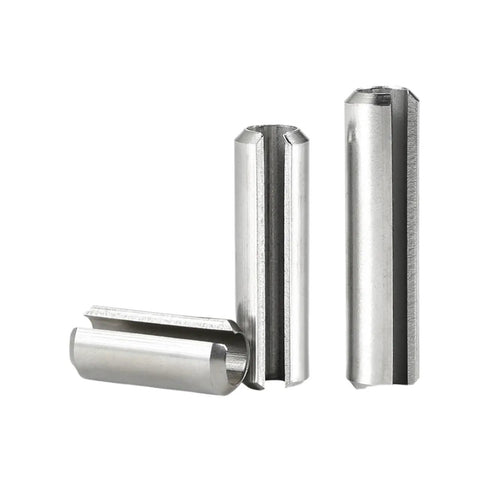 Heavy Duty Stainless Steel Spring Dowel Roll Pins M4 to M8 Assortment Pack of 1467, shown in close-up view for gears and pulleys.