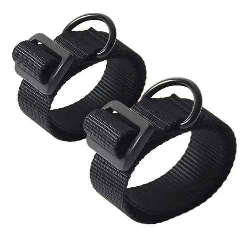 Heavy Duty Adjustable Rifle Sling 1.25 Inch Nylon Strap With D Ring Loop For Hunting 2 Pack Tactical Gun Sling Easy Quick Setup No Tools Required For Fast Deploy, showing D-ring and buckle detail