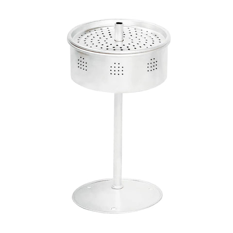 Percolator basket and stem from Camper's Percolator Coffee Pot For Camping 9 Cup Aluminum Brew Coffee Pot Rustproof High Gloss Finish With Percolator Stem And Basket Top And Side Handles Easy Pour Spout Ideal For Bold Camp Coffee On The Go, shown separately