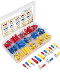 Top Notch 236 Piece Insulated Wire Electrical Connector Kit With Butt Spade Ring Fast Disconnect Crimp Terminals Assortment For All Your Heavy Wiring Hacks And Professional Electrical Jobs Today, 236pc plastic case