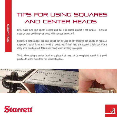 Person using Built Tough Steel Combination Square With Square Head, 150mm Blade, Cast Iron Heads, Hardened Steel for measurement