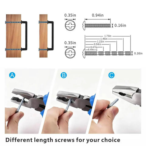 Square Antique Brass Cabinet Pulls Three And Three Quarters Inch Center To Center 96mm Ten Pack with screw measurements.