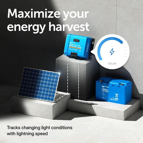 Smart Solar MPPT Bluetooth Charge Controller For Solar Panels 150V Input 100A Max Supports 12 24 36 48V Systems display