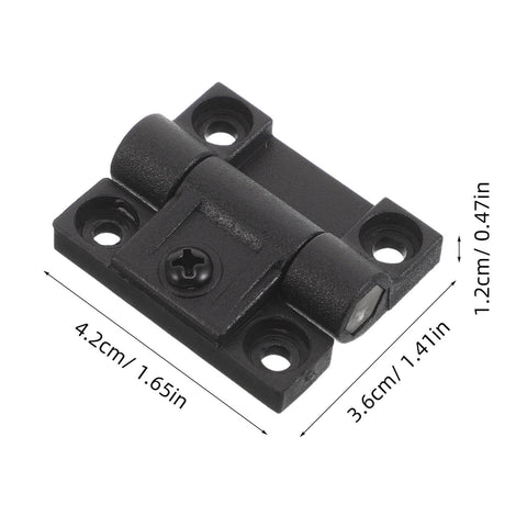 90 Degree Torque Adjustable Friction Hinge For Cabinets And Closets, Plastic Folding Kitchen Door Hinges, Black, 1 Pair