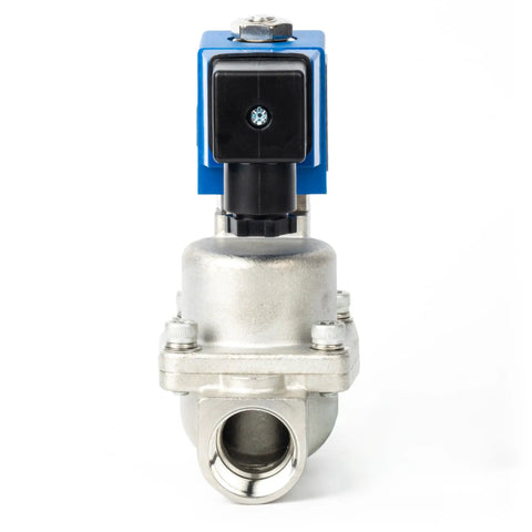 Beefed-Up High Pressure 24V DC Solenoid Valve In Stainless Steel For Industrial Use, 100 Bar Capacity, Extreme Temperature Range -76F To 248F