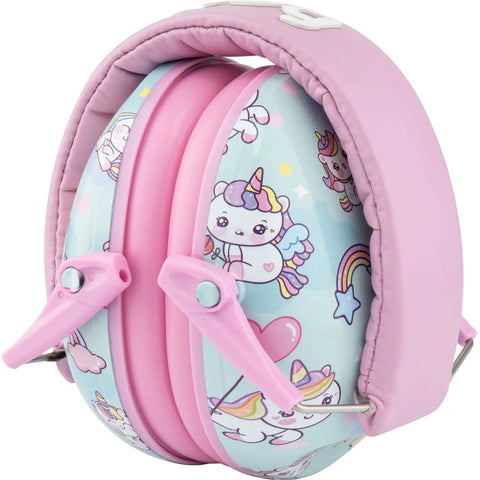 Unicorn Themed Kid Friendly Earmuffs For Toddlers And Kids 25 Decibels Of Noise Reduction Lightweight Adjustable with plush headband