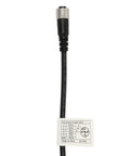 Close-up of M12 A Coded 5 Pin Female Actuator Sensor Cable for Industrial Grade Automation, connector end with wiring diagram.