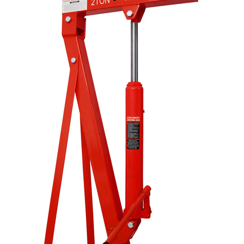 Tough As Nails 4000 Lbs Folding Engine Hoist Cherry Picker Crane With 6 Swivel Casters Heavy Duty Steel Auto Garage Lift showing hydraulic ram and supports.