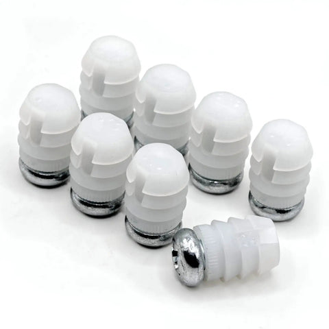 Rugged Bed Slat Holders With Heavy Duty Screws For IKEA Malm And Hemnes Frames Durable nylon dowels with metal screws.