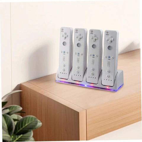 4 In 1 Controller Charging Station With Four Rechargeable Battery Packs And USB Cable For Remote Controllers on shelf